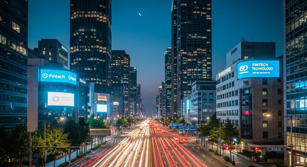 seoul-gangnam-fintech-hub - 2세대 eos파워볼 확률 편차 분석소 대한민국 테크 기업의 중심지 서울 강남 테헤란로 전경