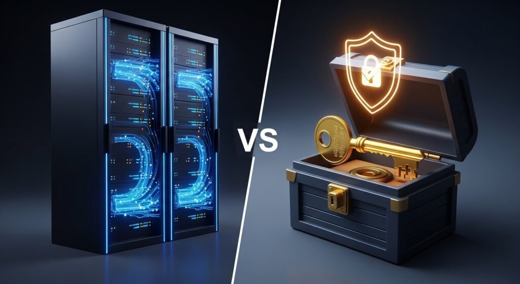 개인 키를 직접 소유하는 테더 비수탁 지갑의 보안 구조 인포그래픽